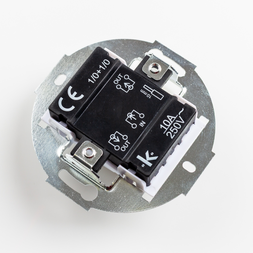 Kliklap - Buton dublu retro fără ramă, negru