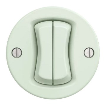 Kliklap - Buton dublu retro fără ramă, verde mentă