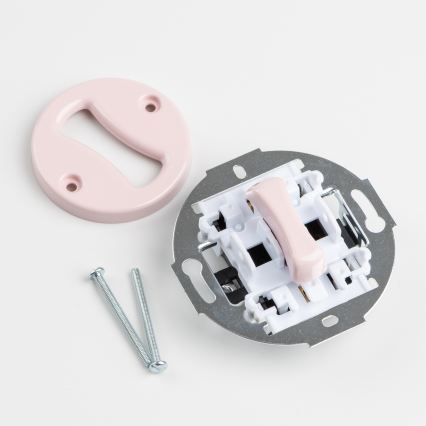 Kliklap - Buton retro fără ramă, roz prăfuit