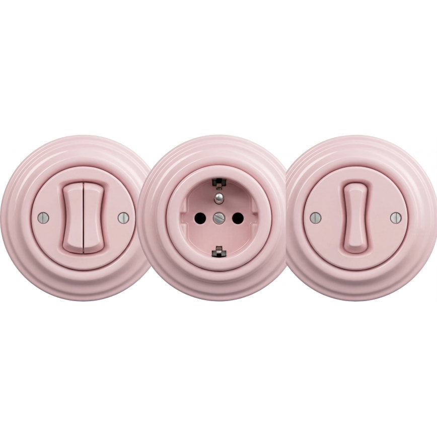 Kliklap - Cadru retro central roz prăfuit