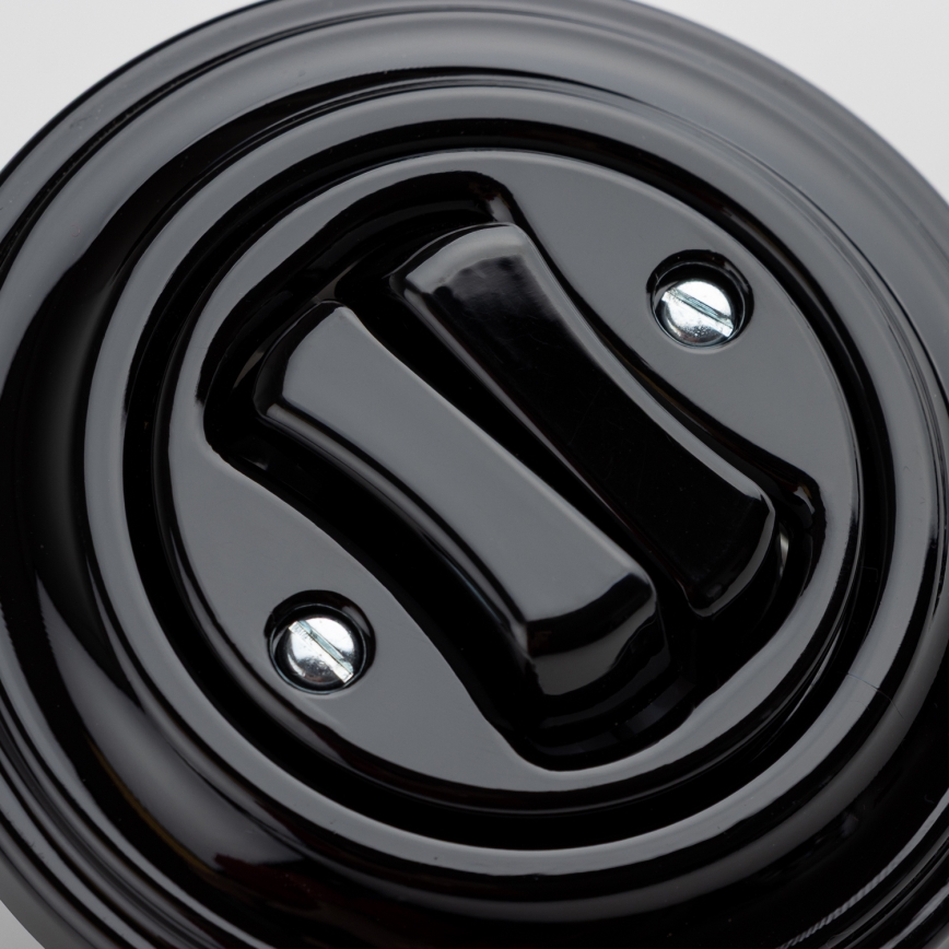 Kliklap - Întrerupător dublu retro cu ramă neagră