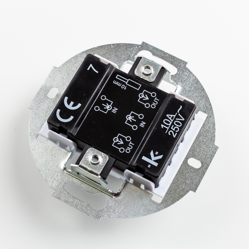 Kliklap - Întrerupător retro în cruce cu cadru nr. 7, maro