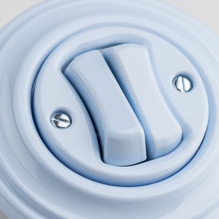 Kliklap - Întrerupător retro în serie cu ramă nr. 5, albastru