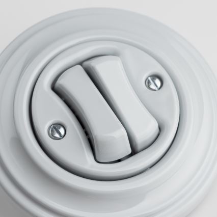 Kliklap - Întrerupător retro în serie cu ramă nr. 5, gri