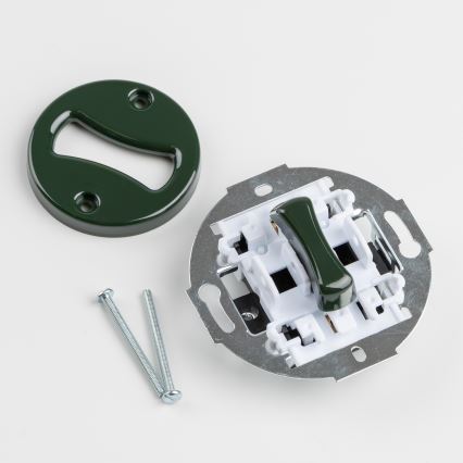 Kliklap - Întrerupător retro pentru scară cu ramă nr. 6, verde