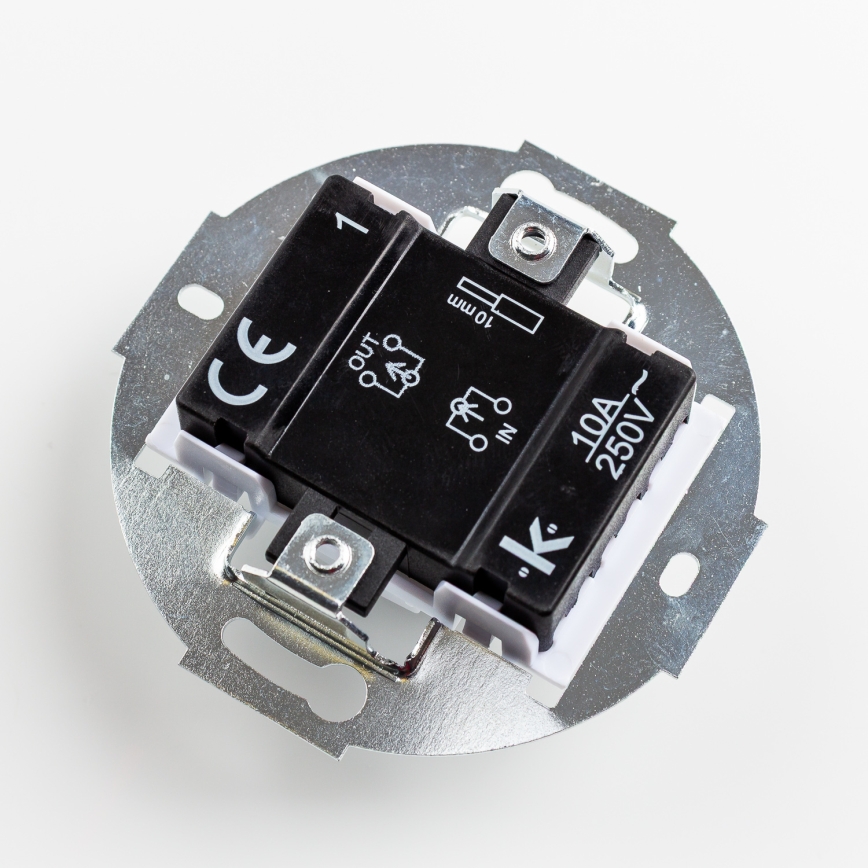 Kliklap - Întrerupător retro unipolar fără ramă, nr. 1, bej