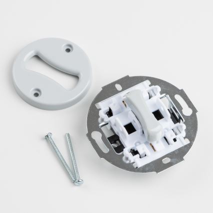 Kliklap - Întrerupător unipolar retro cu ramă nr. 1, gri