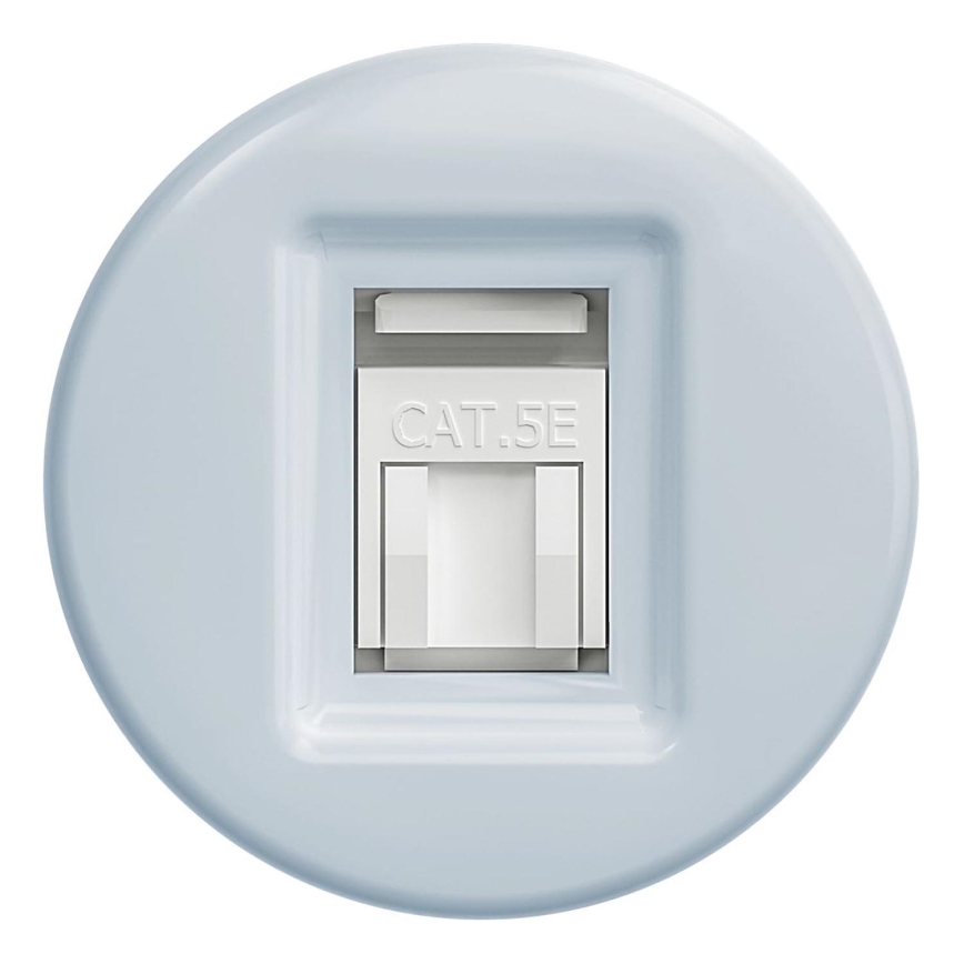 Kliklap - Priză de date retro fără ramă, albastră