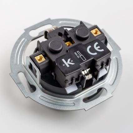 Kliklap - Priză de perete retro cu ramă SCHUKO 230V/16A antracit