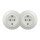 Kliklap - Priză dublă retro de uz casnic cu ramă SCHUKO 230V/16A, ceramică, albă