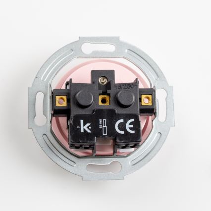 Kliklap - Priză retro de interior, fără ramă, 230V, roz vintage