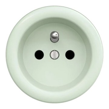 Kliklap - Priză retro de perete fără ramă, 230 V, verde mentă