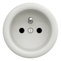 Kliklap - Priză retro de perete pentru locuință, fără ramă, 230V, alb ceramic