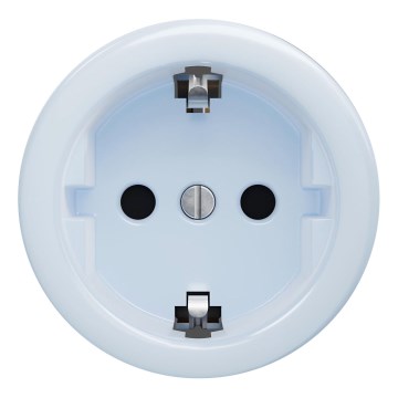 Kliklap - Priză retro de perete SCHUKO, fără ramă, 230V/16A, albastră