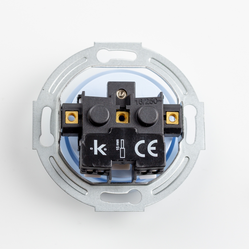 Kliklap - Priză retro fără ramă, 230V, albastră