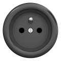 Kliklap - Priză retro pentru locuință, fără ramă, 230 V, antracit