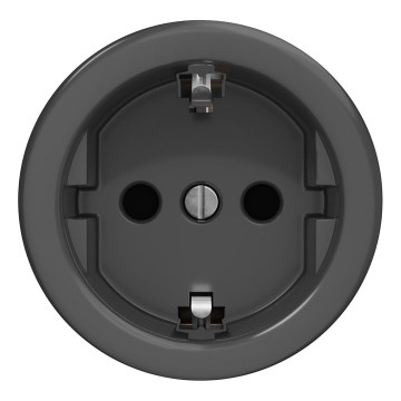 Kliklap - Priză retro SCHUKO pentru uz casnic, fără ramă, 230V/16A, antracit