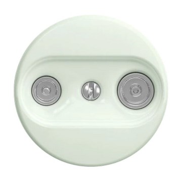 Kliklap – Priză terminală TV+R retro, fără ramă, verde mentă, finisaj mat