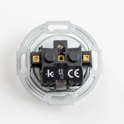 Kliklap - Priză triplă retro de perete cu ramă 230V gri