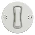 Kliklap - Retro întrerupător unipolar fără ramă nr. 1, alb ceramic