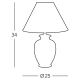 Kolarz 0014.73S.6 - Lampă de masă GIARDINO 1x E27/100W/230V