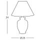 Kolarz 0014.73S.7 - Lampă de masă GIARDINO 1x E27/100W/230V