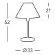 Kolarz 264.70.4 - Lampă de masă HILTON 1x E27/60W/230V