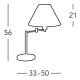 Kolarz 264.71.4 - Lampă de masă HILTON 1xE27/60W/230V