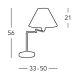 Kolarz 264.71.6 - Lampă de masă HILTON 1xE27/60W/230V