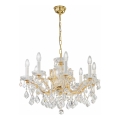 Kolarz 3149.88.3.KoT - Candelabru cu cristale pe lanț MARIA LOUISE 8xE14/40W/230V aur 24K