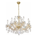 Kolarz 3149.88+4.3.KoT - Candelabru cu cristale pe lanț MARIA LOUISE 12xE14/40W/230V aur 24K