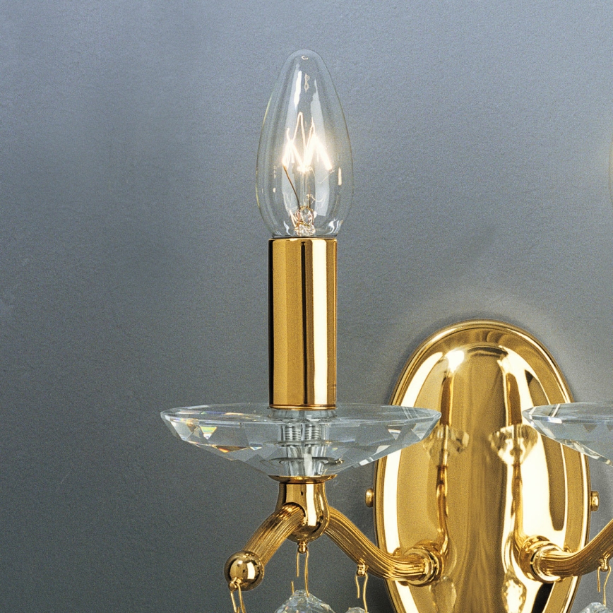Kolarz 3234.62.3.KoT - Aplica de perete CARMEN din cristal, 2xE14/60W/230V, placată cu aur 24K