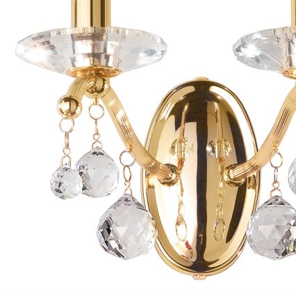 Kolarz 3234.62.3.KoT - Aplica de perete CARMEN din cristal, 2xE14/60W/230V, placată cu aur 24K