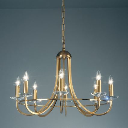 Kolarz 330.88.8C - Candelabru cu cristale pe lanț IMPERIAL 8xE14/60W/230V auriu