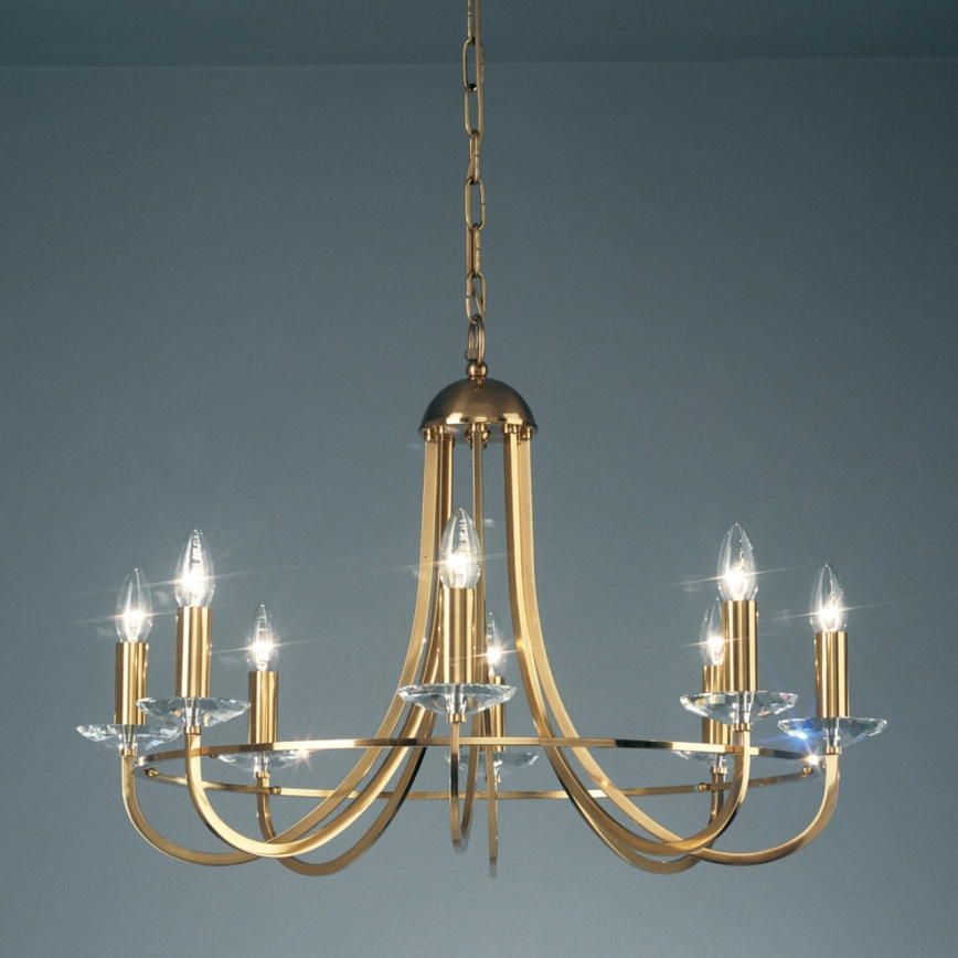 Kolarz 330.88.8C - Candelabru cu cristale pe lanț IMPERIAL 8xE14/60W/230V auriu