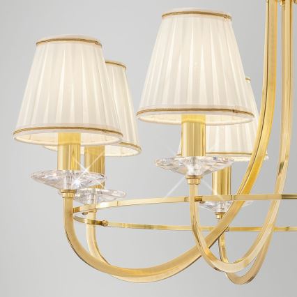 Kolarz 330.88.8C - Candelabru cu cristale pe lanț IMPERIAL 8xE14/60W/230V auriu