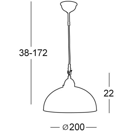 Kolarz 731.30.73 - Pendul pe cablu NONNA 1xE27/75W/230V, alb
