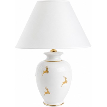 Kolarz 731.70W.150 - Lampă de masă NONNA 1xE27/100W/230V cu cerbi, alb/auriu