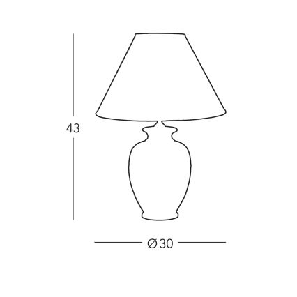 kolarz 731.70W.160 - Lampă de masă NONNA 1xE27/100W/230V flori alb/auriu