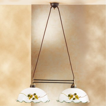 Kolarz 731.82.111 - Lustru suspendat pe cablu NONNA 2xE27/75W/230V vișiniu