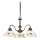 Kolarz 731.83.110 - Candelabru pe lanț NONNA 3xE27/75W/230V vișiniu