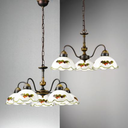 Kolarz 731.83.113 - Candelabru suspendat NONNA 3xE27/75W/230V vișiniu/căpșuni