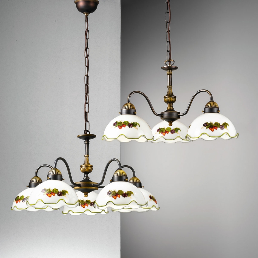 Kolarz 731.83.113 - Candelabru suspendat NONNA 3xE27/75W/230V vișiniu/căpșuni