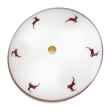 Kolarz 731.U12.4.103 - Plafonieră NONNA 2xE14/60W/230V Ø 32 cm roșie/alamă