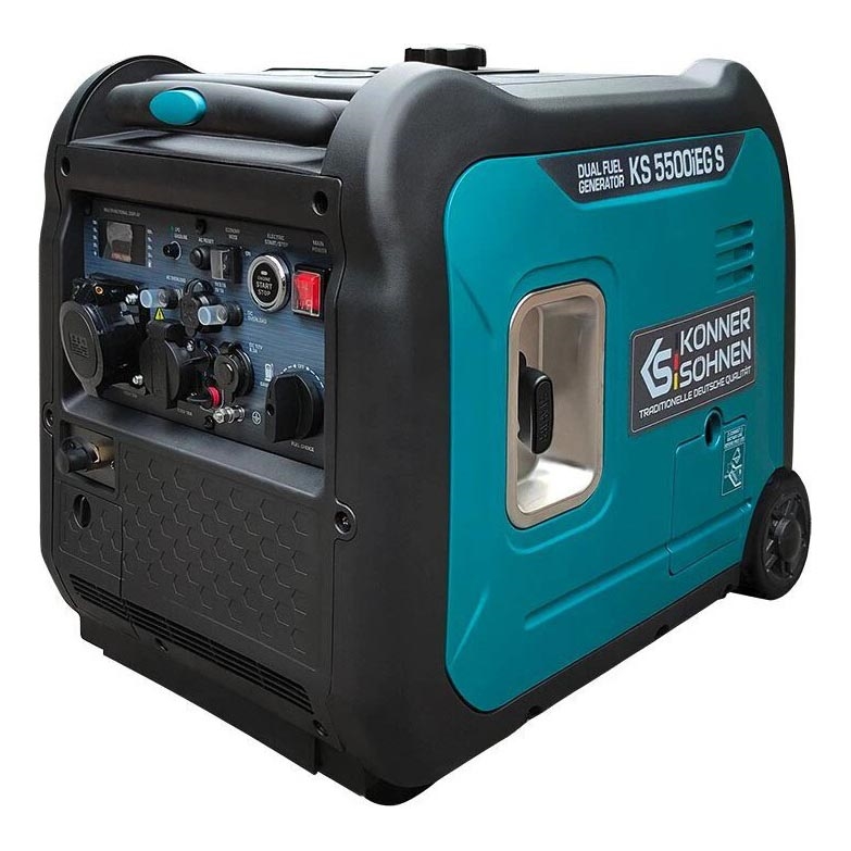 Könner & Söhnen 13046 - Generator invertor pe benzină și gaz KS 5500iEG S 5500W