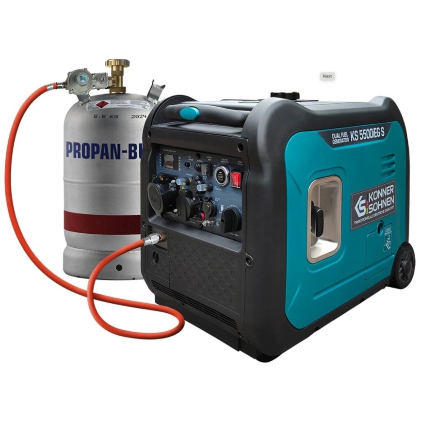 Könner & Söhnen 13046 - Generator invertor pe benzină și gaz KS 5500iEG S 5500W