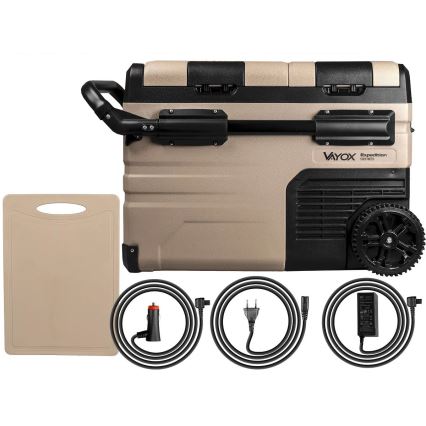 Ladă frigorifică portabilă cu afișaj LCD 39 l 230V/12V/24V maro