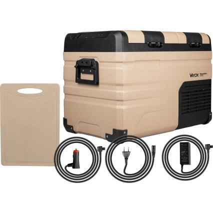 Ladă frigorifică portabilă cu afișaj LCD 39 l 230V/12V/24V maro