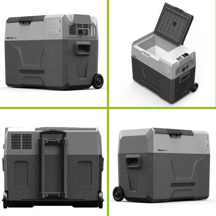 Ladă frigorifică portabilă cu afișaj LCD 40 l 230V/12V/24V negru