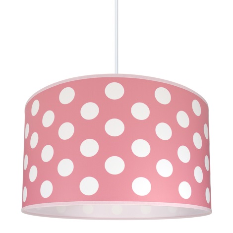 Lampa copii DOTS PINK 1xE27/60W/230V